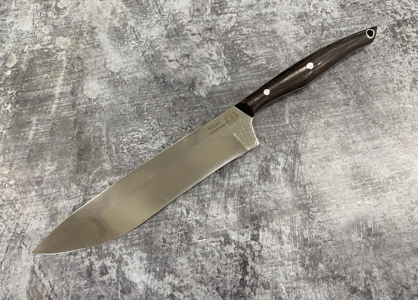 Нож Мастерская Сковородихина Хлебный цельнометаллический 95Х18, венге