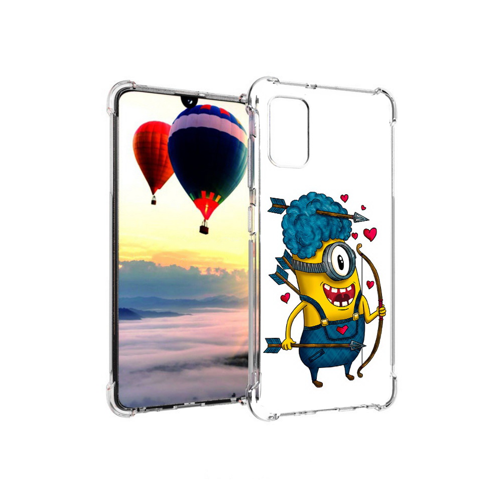 

Чехол MyPads Tocco для Samsung Galaxy A41 Миньон купидон (PT147427.483.117), Прозрачный, Tocco