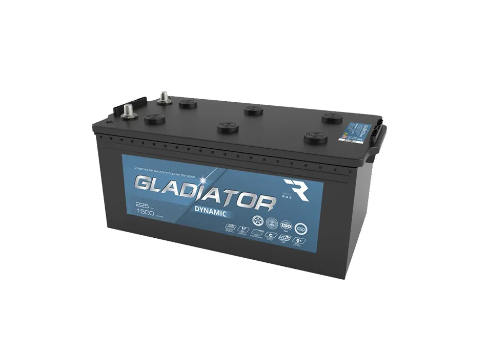 Аккумулятор автомобильный  GLADIATOR Dynamic 225Ah ОП 1500А