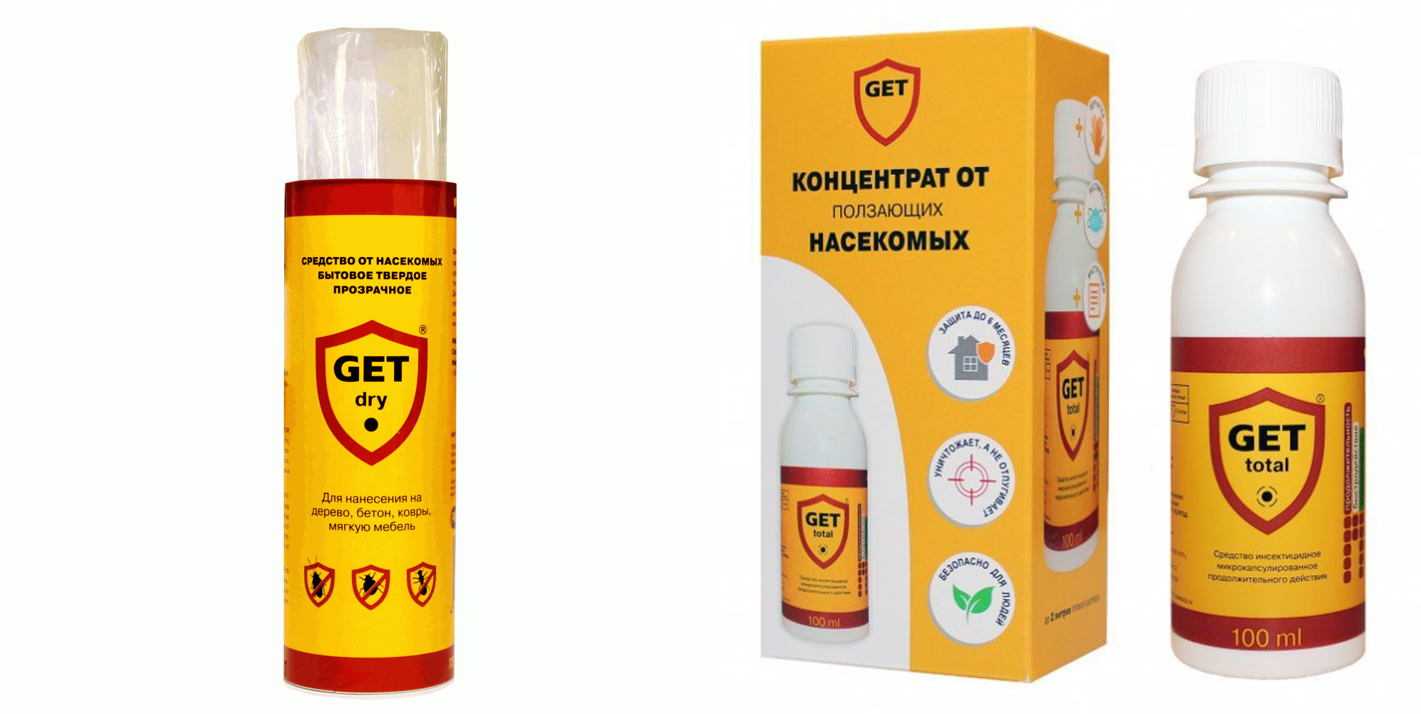 Жидкость+карандаш от насекомых GET Total+Dry 763334631 200 г