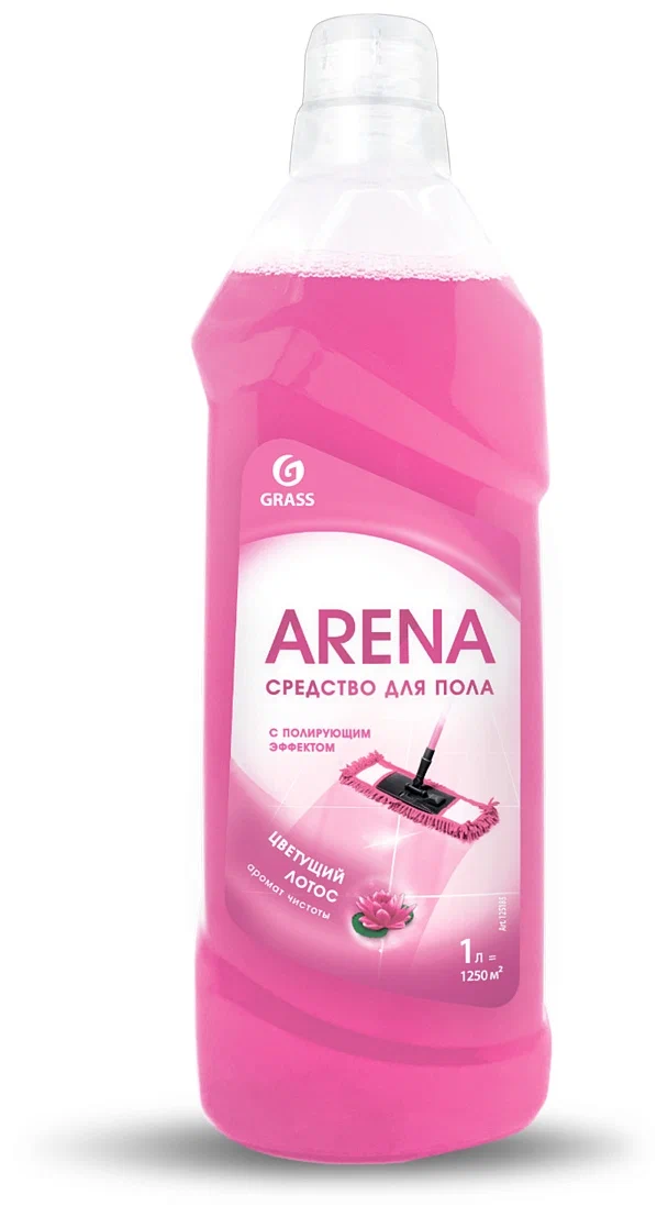 

Средство для пола Grass ARENA Цветущий лотос с полирующим эффектом, 1 л