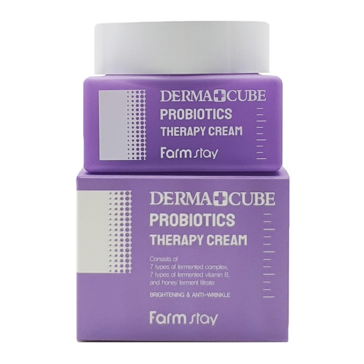 Крем с пробиотиками FarmStay Derma Cube Probiotics Therapy Cream 50 мл masil шампунь для глубокого очищения кожи головы probiotics scalp scaling shampoo 300 мл
