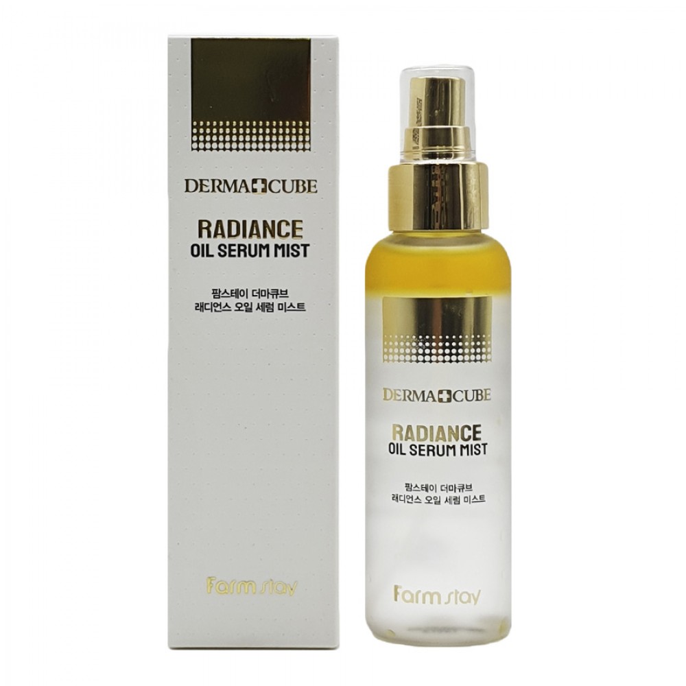 фото Сыворотка-спрей двухфазная увлажняющая farmstay derma cube radiance oil serum mist 120 мл