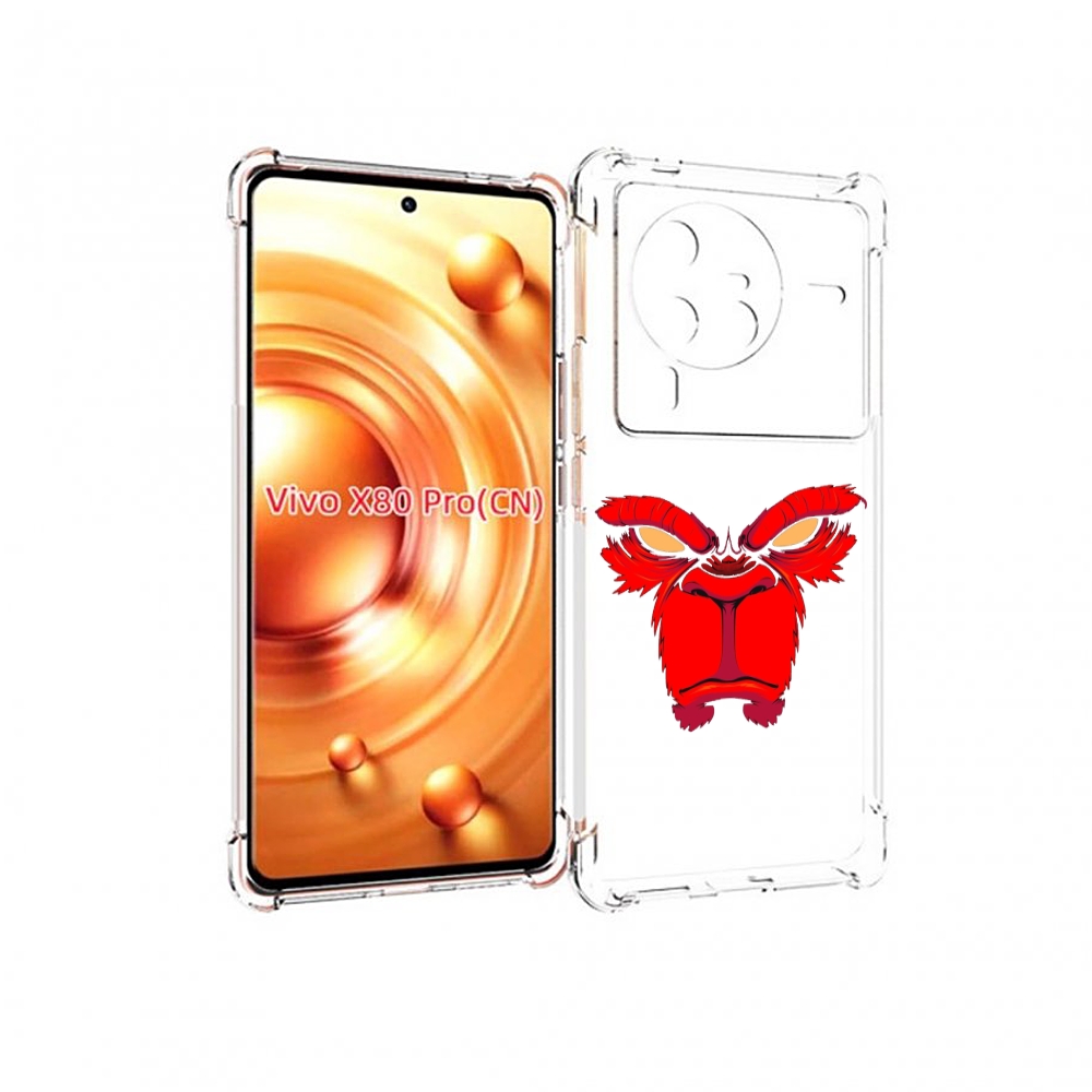 

Чехол MyPads красная обезьяна в темноте для Vivo X80 PRO, Прозрачный, Tocco