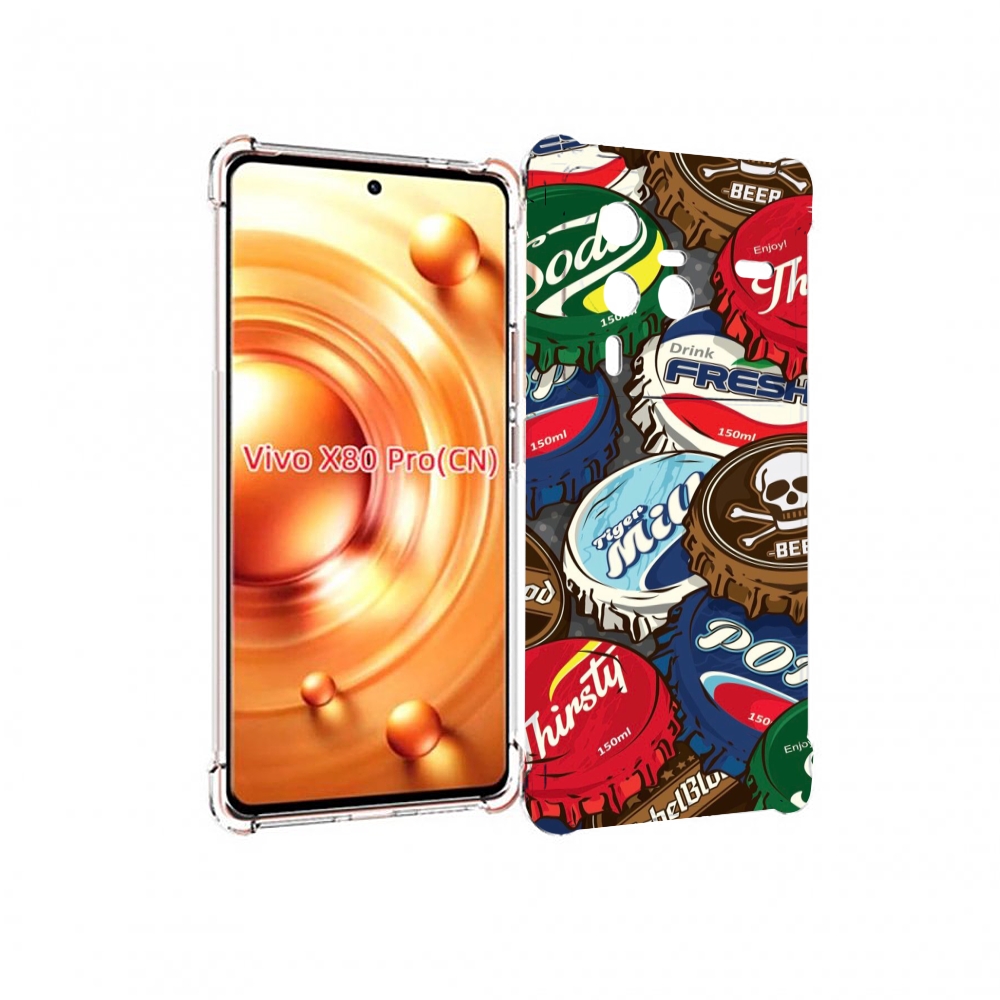 

Чехол MyPads крышки от баночек для Vivo X80 PRO, Прозрачный, Tocco