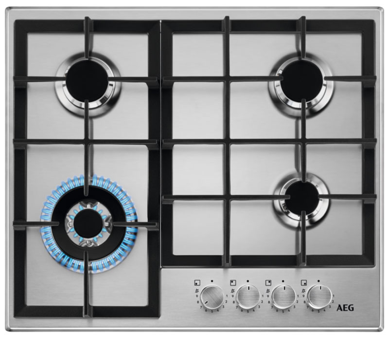 

Встраиваемая варочная панель газовая AEG HGB 64420SM серебристый, HGB 64420SM