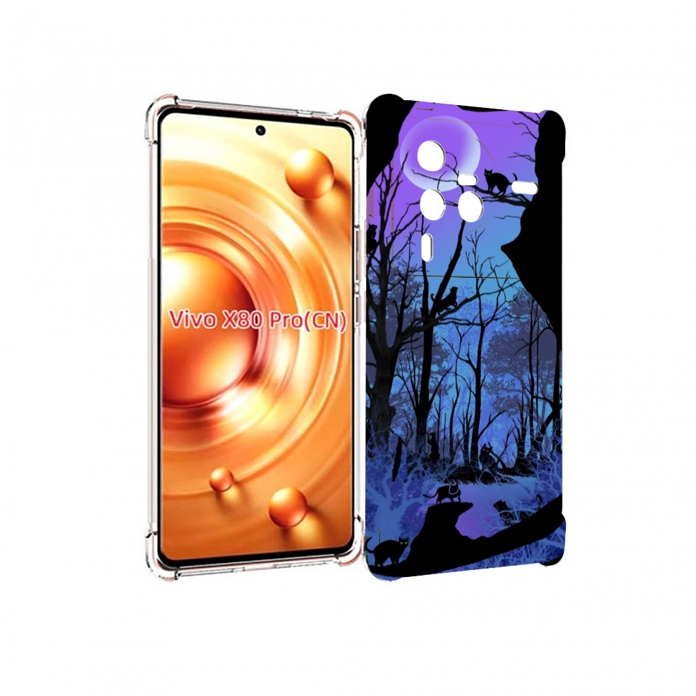 

Чехол MyPads лес внутри кота для Vivo X80 PRO, Прозрачный, Tocco