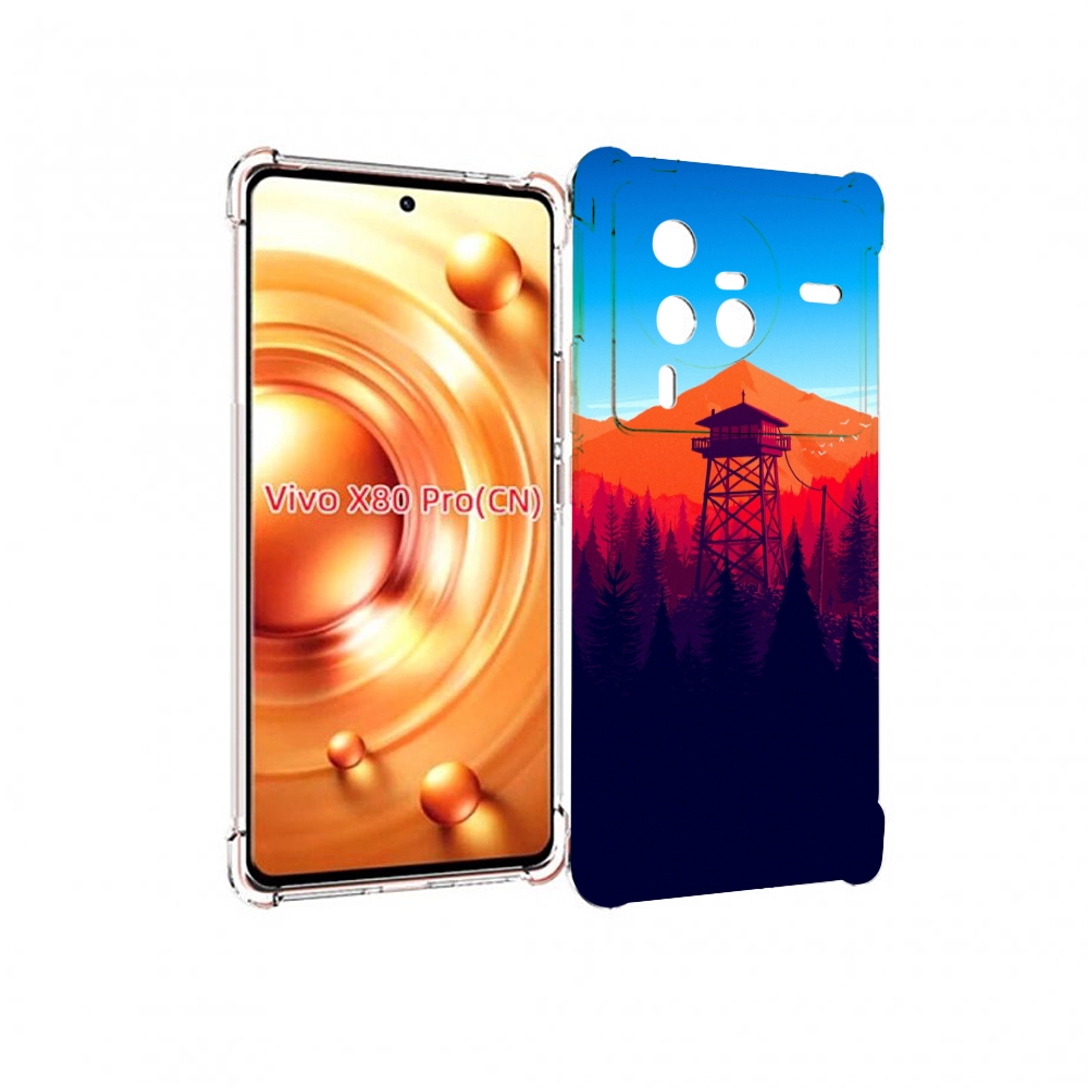 

Чехол MyPads лес с оранжевыми горами для Vivo X80 PRO, Прозрачный, Tocco