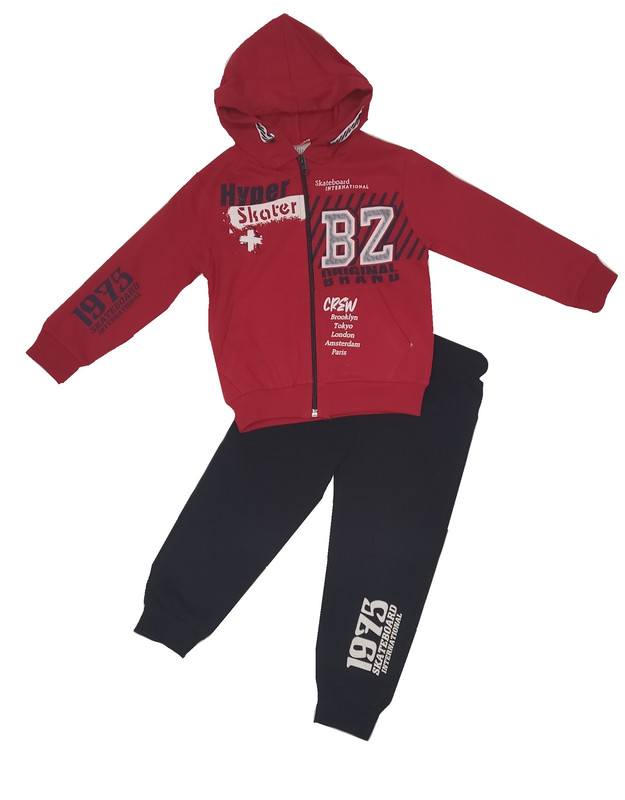 Костюм повседневный детский Bizizokids 80145, красный; синий, 92