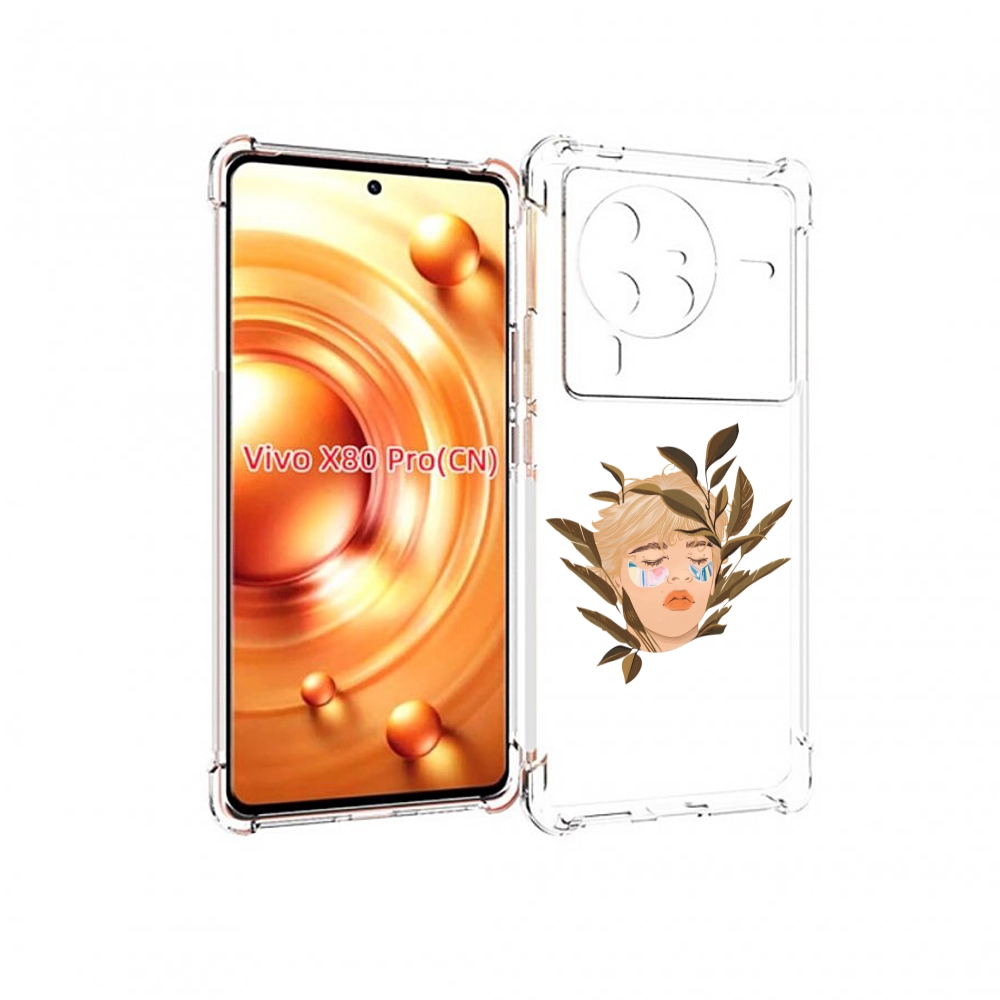 

Чехол MyPads лицо-с-патчами для Vivo X80 Pro, Прозрачный, Tocco