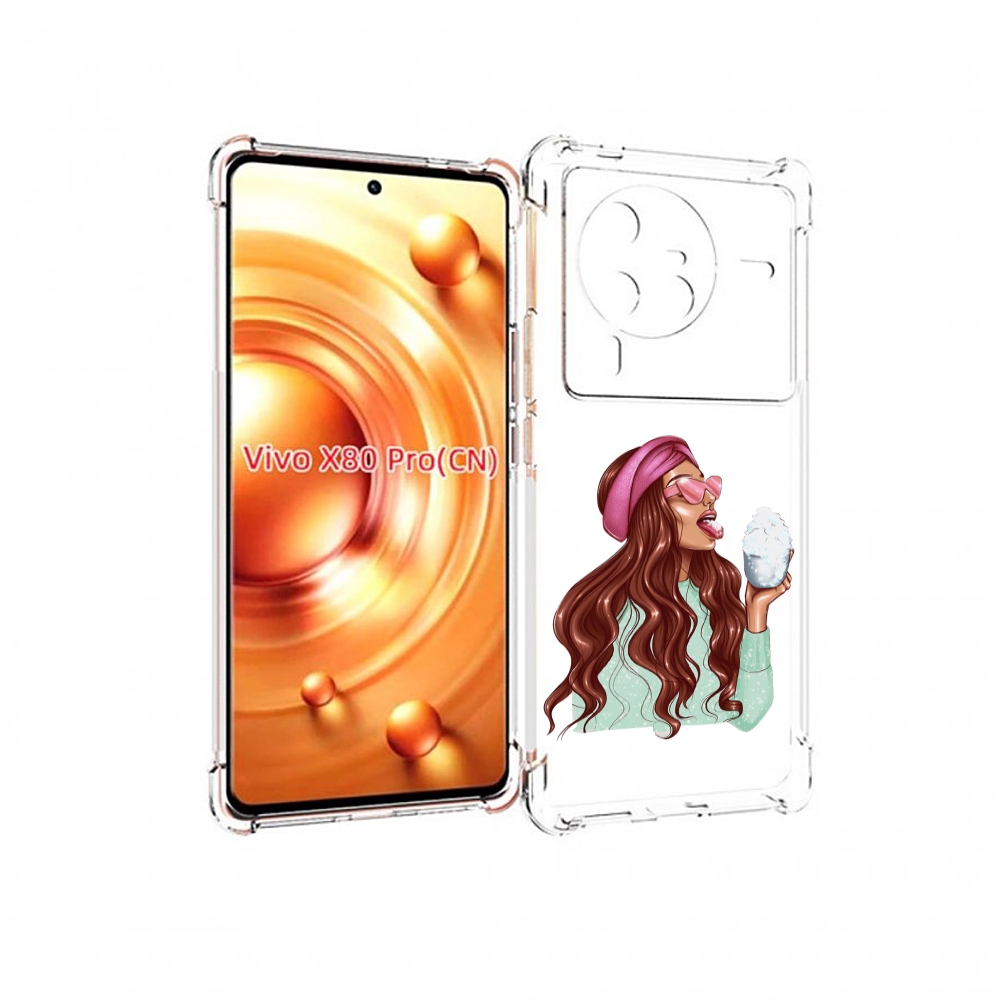 

Чехол MyPads любительница-снега женский для Vivo X80 PRO, Прозрачный, Tocco