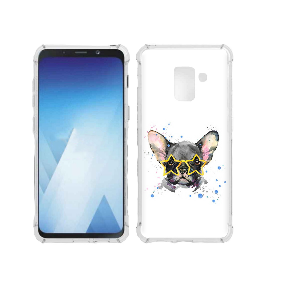 

Чехол MyPads Tocco для Samsung Galaxy A5 (2018) буля в очках (PT95317.573.252), Прозрачный, Tocco