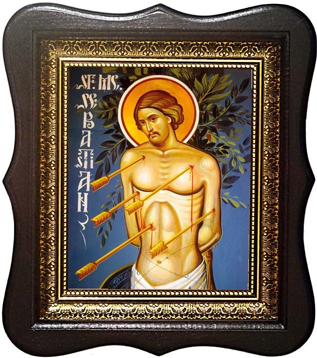 

Севастьян Медиоланский Римский мученик. Икона на холсте.