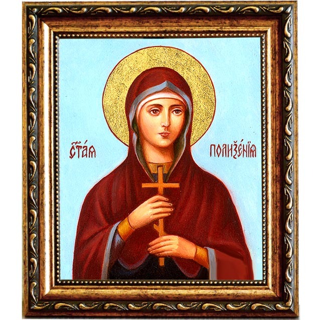 

Поликсения Испанская, преподобная дева. Икона на холсте.