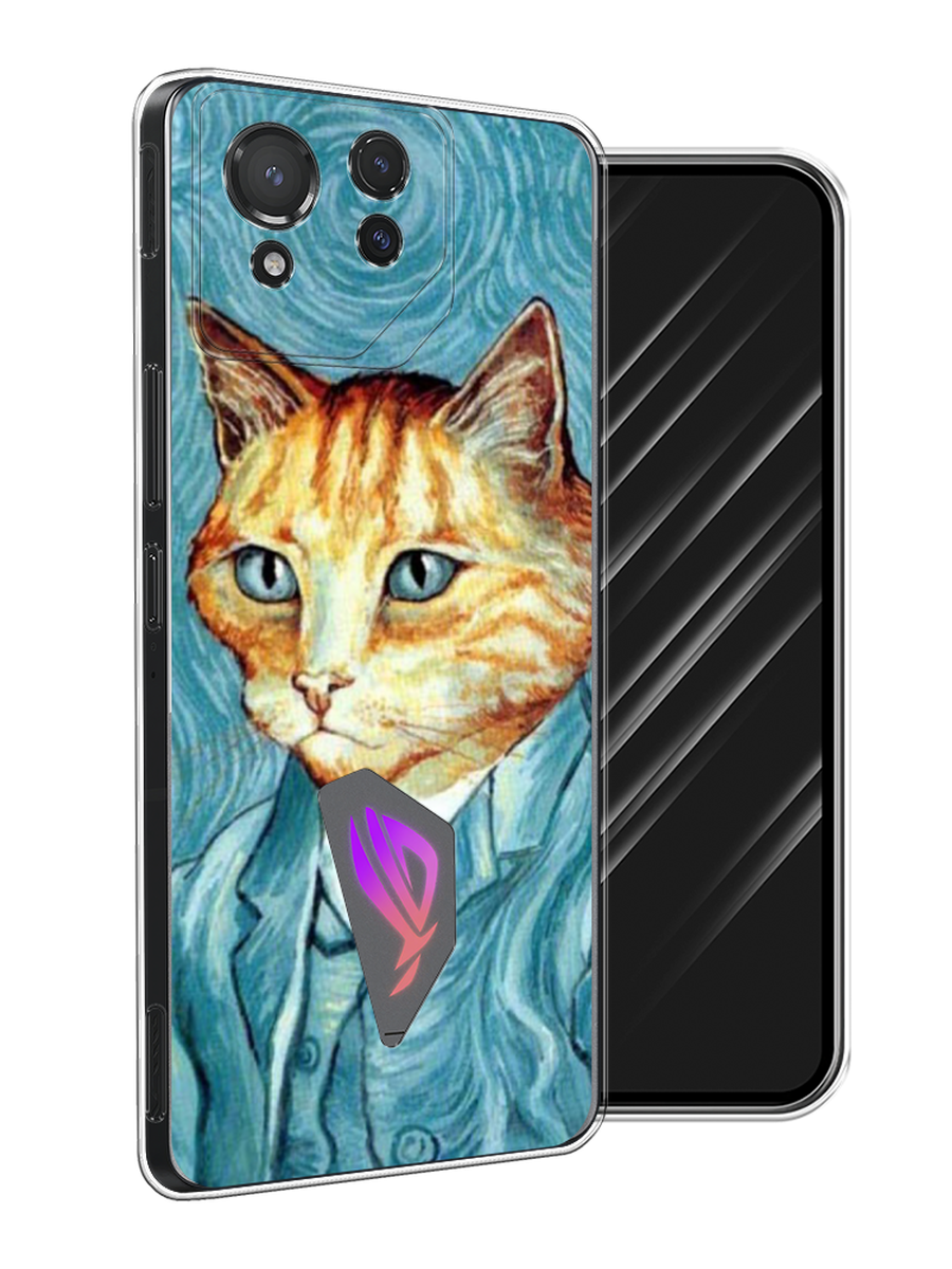 

Чехол Awog на Asus ROG Phone 8 "Кот Ван Гог", Голубой;коричневый, 45150-1