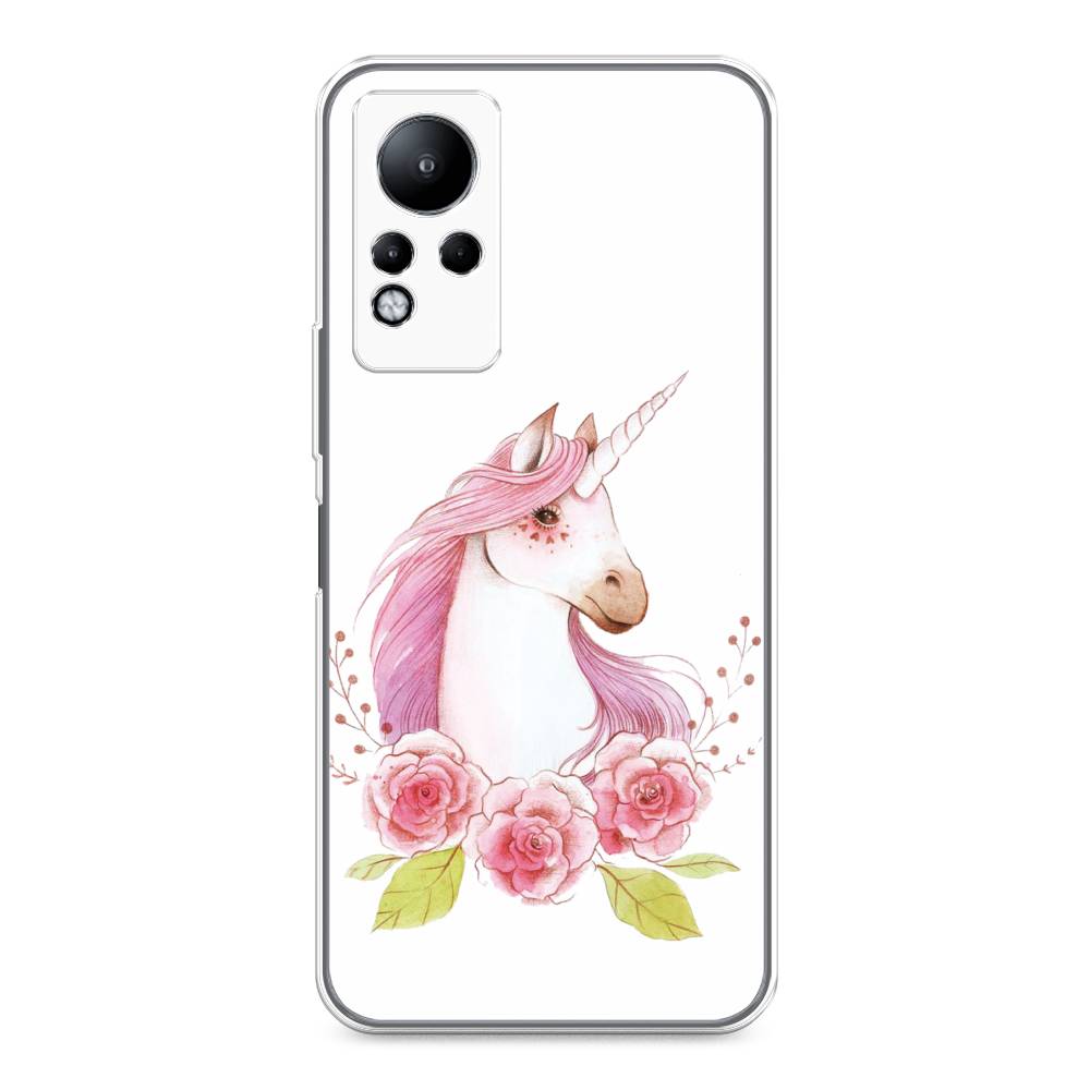 

Чехол для Infinix Note 11/12 G88 "Единорог цветы", Белый;розовый;серый, 3100450-1