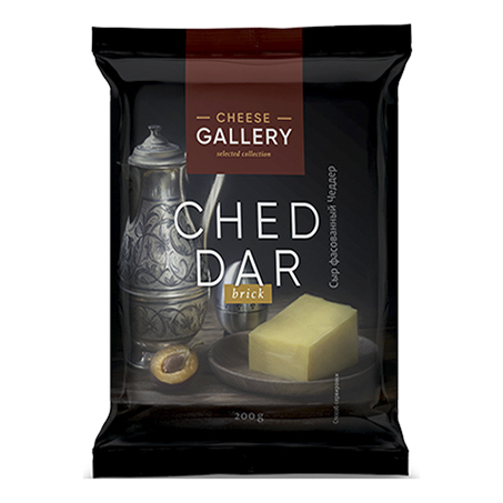 Сыр полутвердый Cheese Gallery Cheddar белый 50% бзмж 200 г
