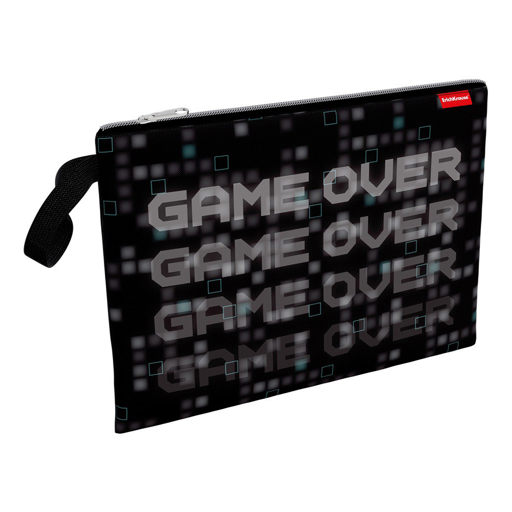 

Папка ErichKrause Game Over на молнии A4 текстильная в ассортименте, Черный
