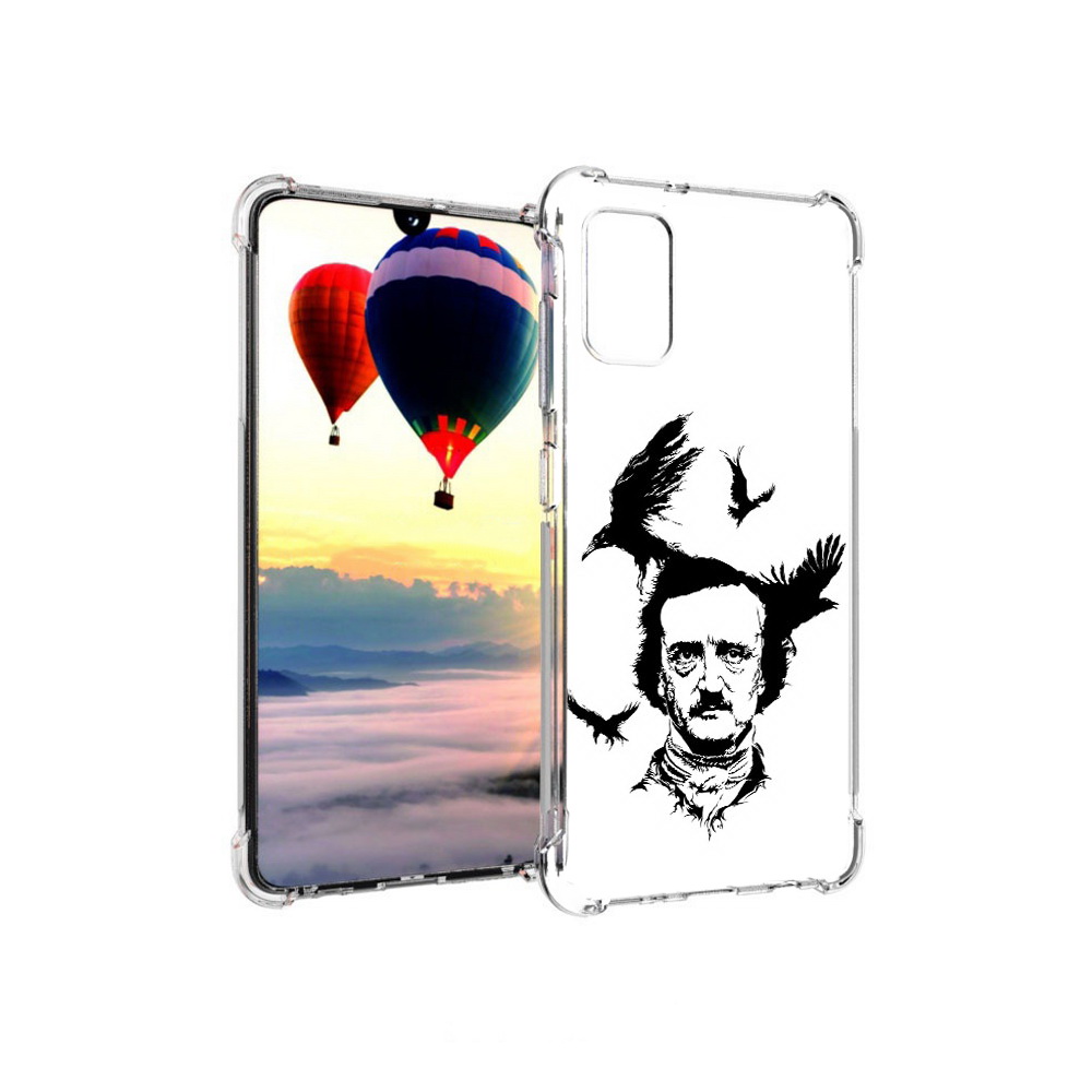 

Чехол MyPads Tocco для Samsung Galaxy A41 Эдгар Аллан черно белый (PT147427.483.204), Прозрачный, Tocco