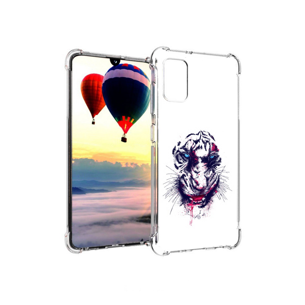 

Чехол MyPads Tocco для Samsung Galaxy A41 безумный тигр (PT147427.483.228), Прозрачный, Tocco