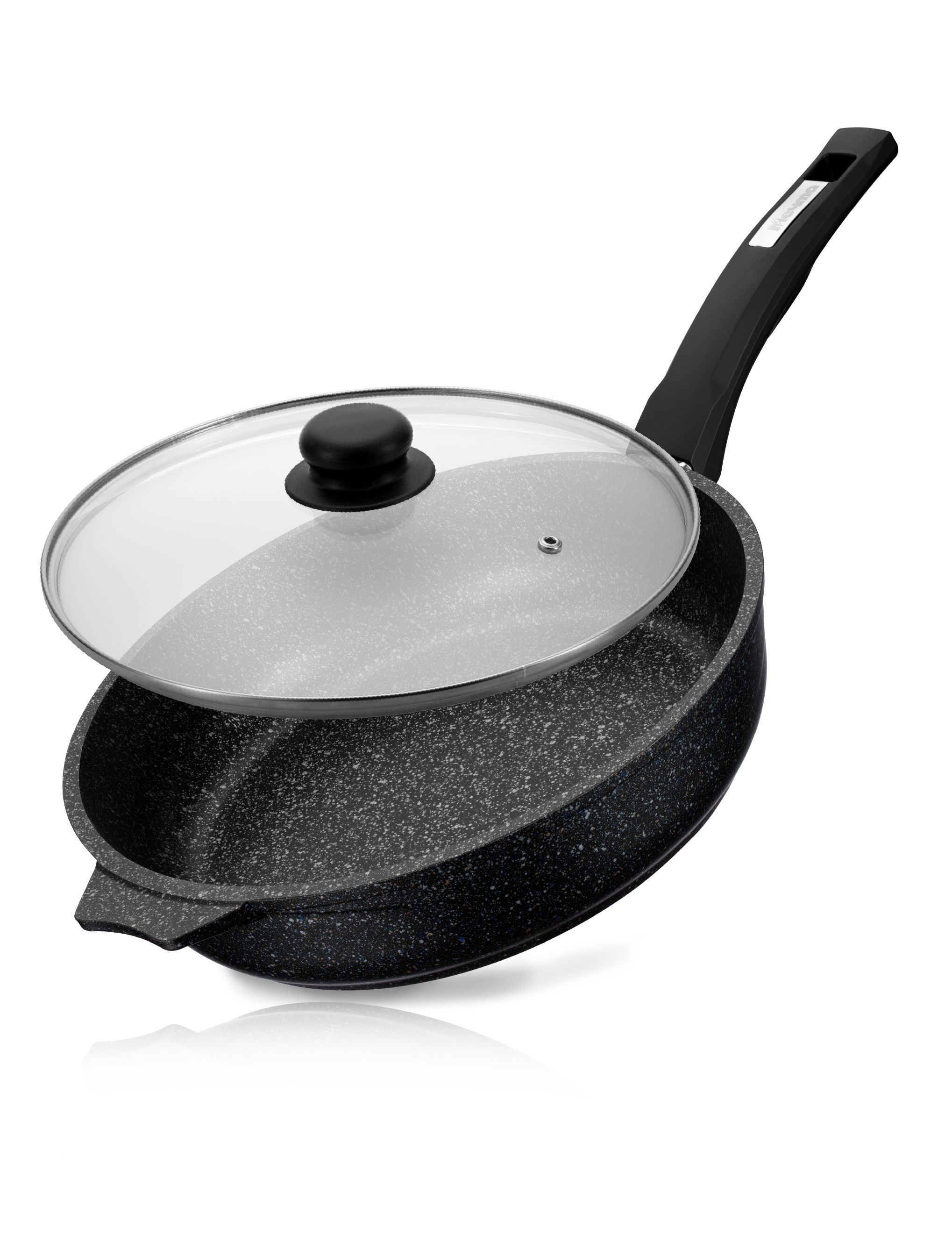 

Сковорода с фиксированной ручкой и крышкой алюминий Мечта 26см С26803