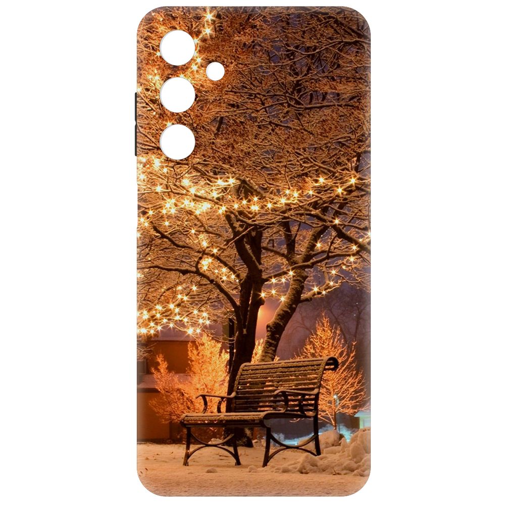 Чехол-накладка Krutoff Soft Case Зимний парк для Samsung Galaxy A25 5G (A256) черный