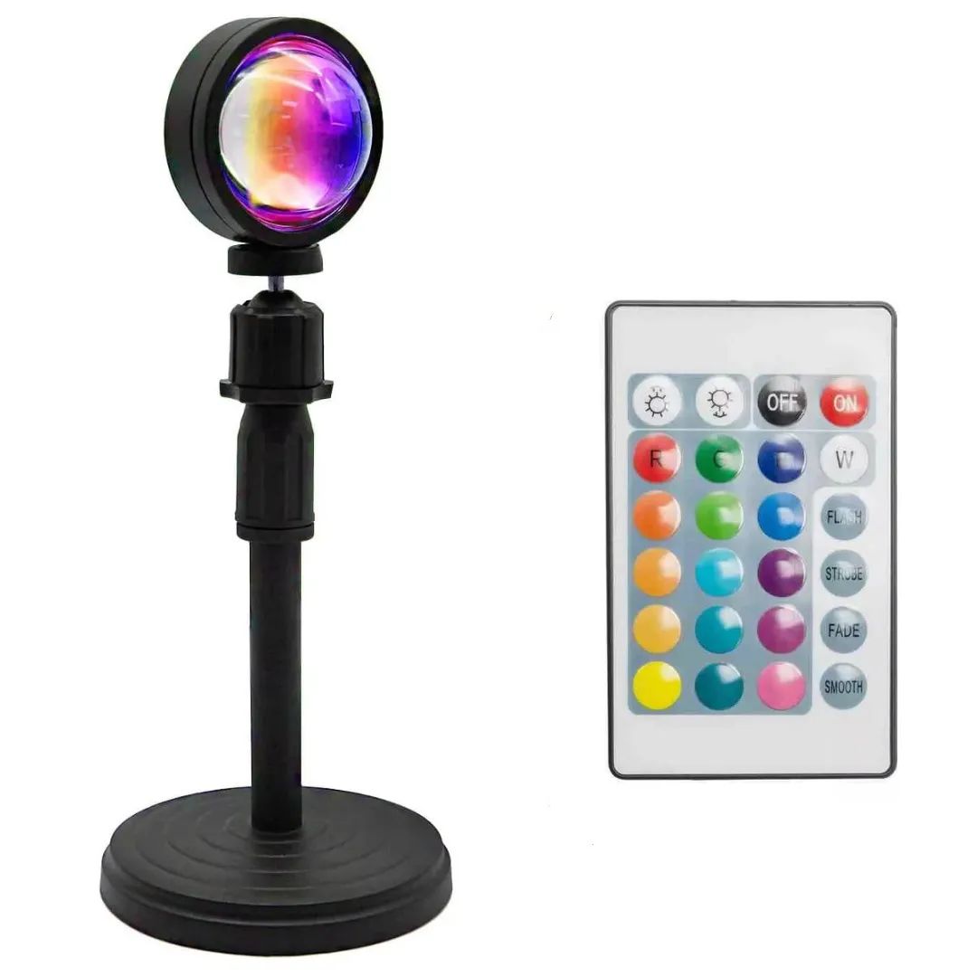 Светодиодный LED-светильник URM Проектор Заката для Фото и светотерапии, с пультом, RGB