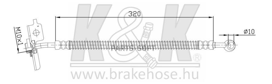 

K&K FT1054 Шланг тормозной передн прав HYUNDAI: Santa Fe II (CM) 2.2 CRDi GLS, 2.2 CRDi GL