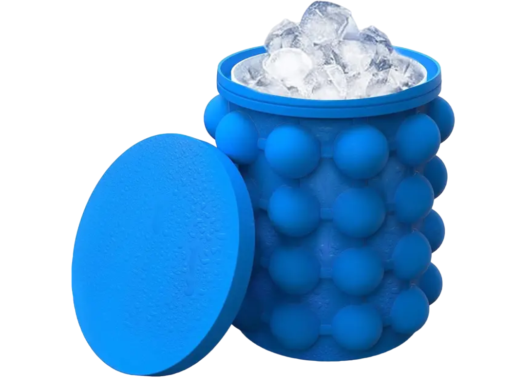 

Ведерко силиконовое для льда Ice Cube Maker Genie, Синий, Maker Genie