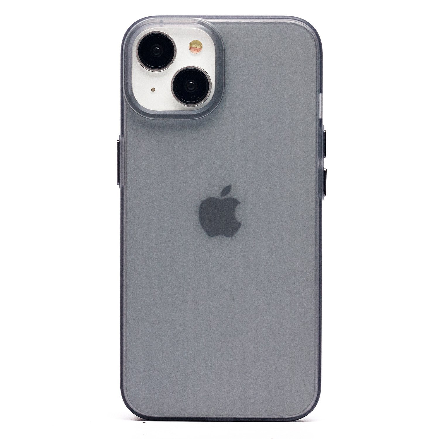 

Чехол iPhone 13, iPhone 14 пластиковый рифленый <серый>