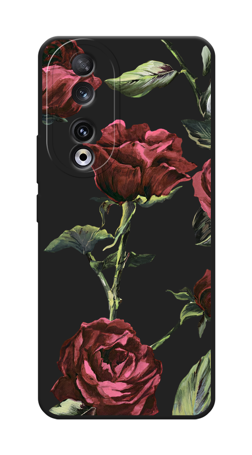 

Чехол Awog на Honor 90 "Бордовые розы фон", Бордовый, 6121452-1