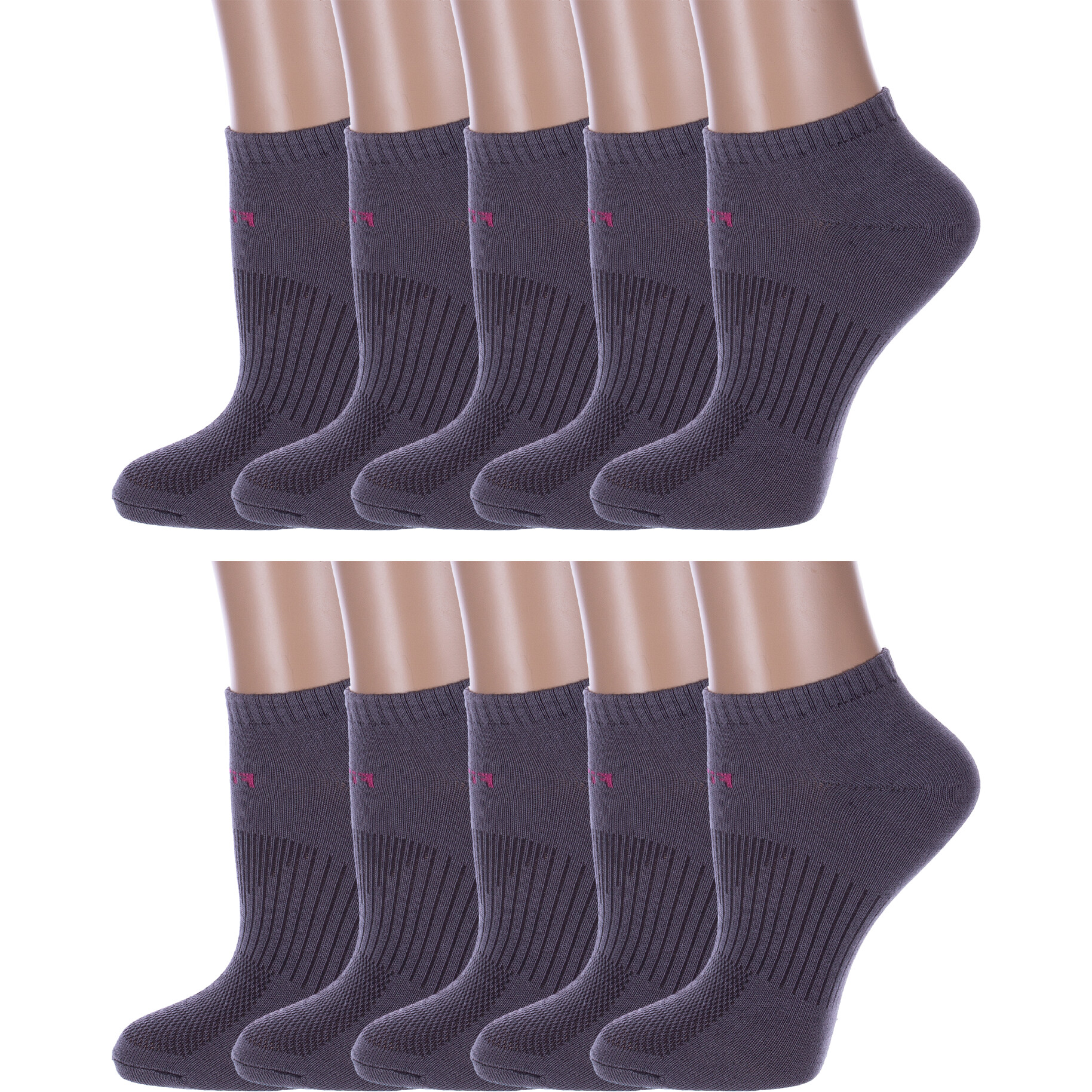 Комплект носков женских Альтаир 10-А217 серых 23, 10 пар