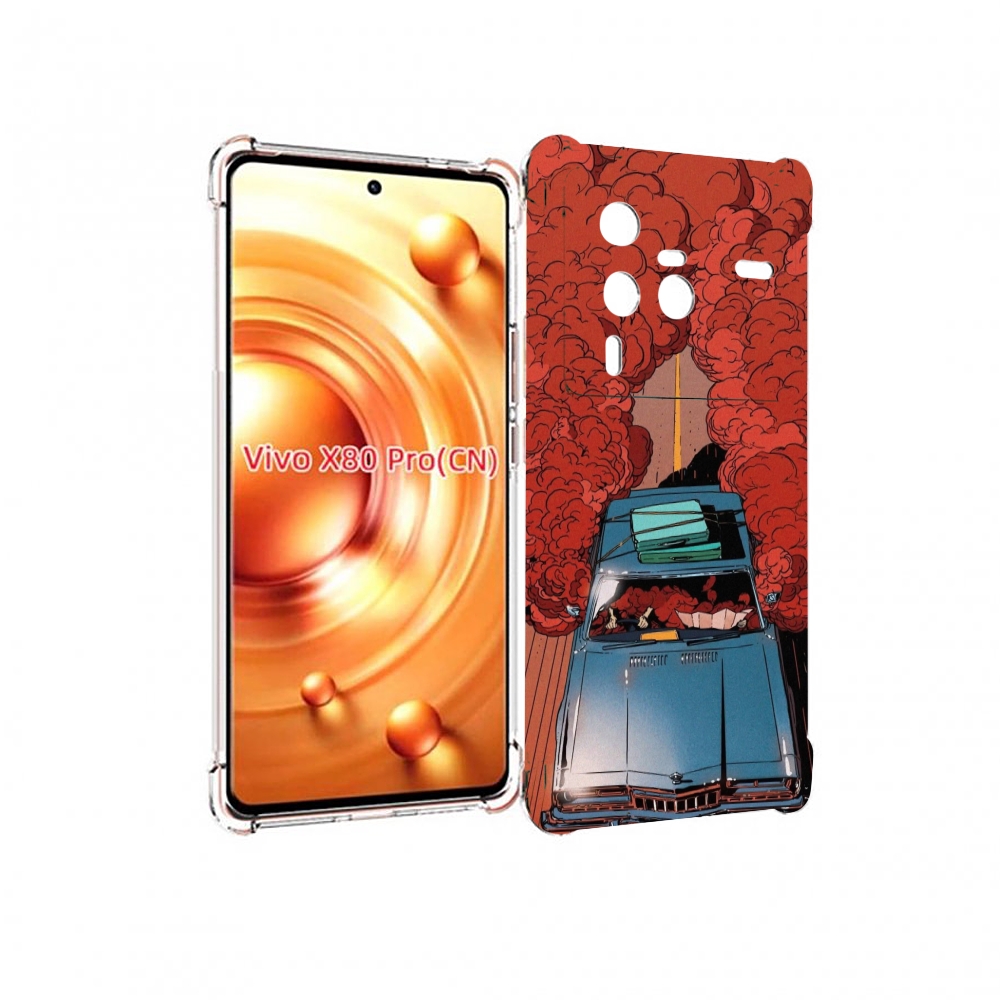 

Чехол MyPads машина мчится с дымком для Vivo X80 PRO, Прозрачный, Tocco