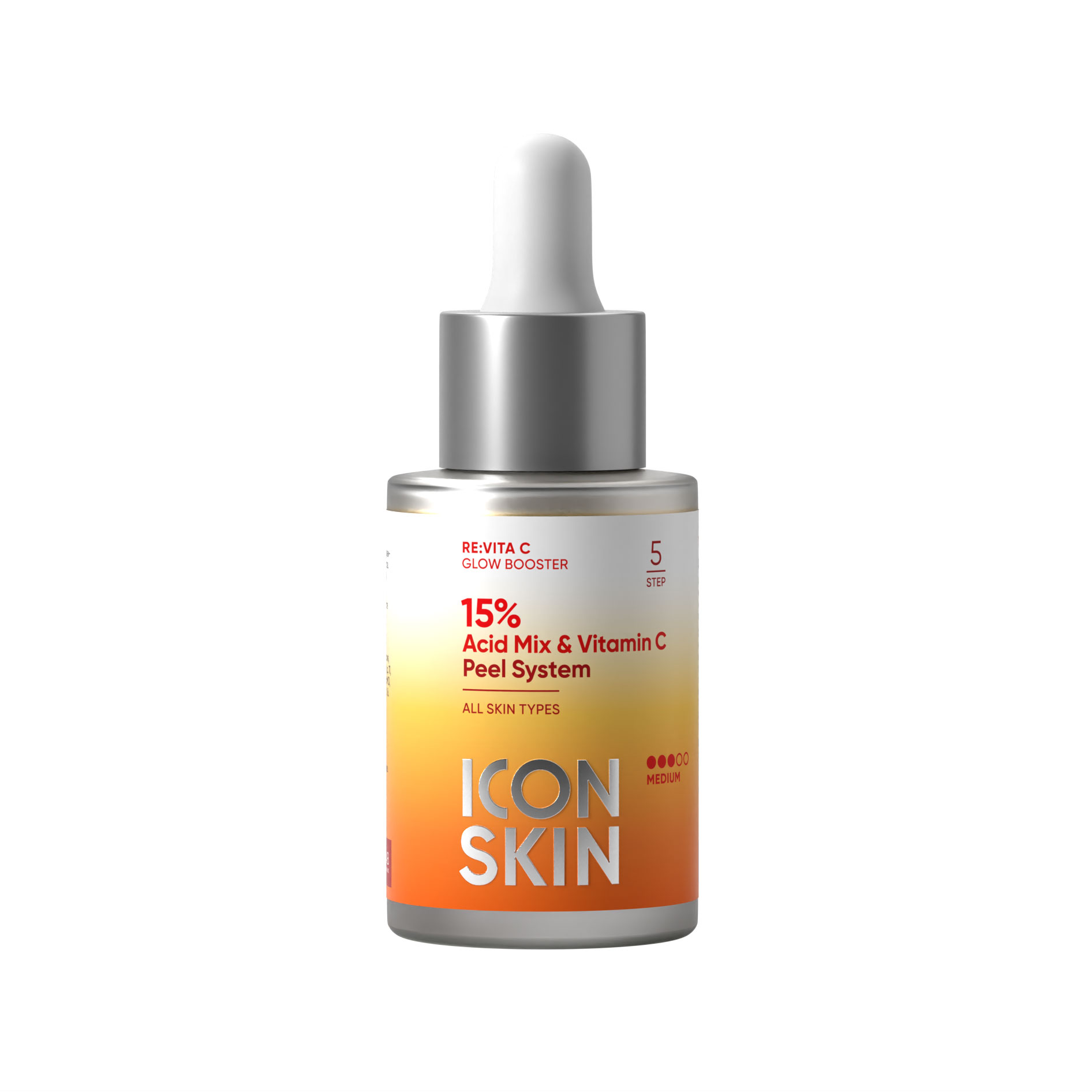 Пилинг для лица ICON SKIN Acid Mix & Vitamin C 15% с кислотами, для всех типов кожи 30 мл