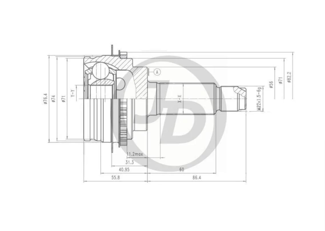 JUST DRIVE JCT0199A ШРУС внешний ABS