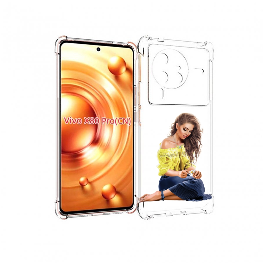

Чехол MyPads миленькая-девочка женский для Vivo X80 Pro, Прозрачный, Tocco