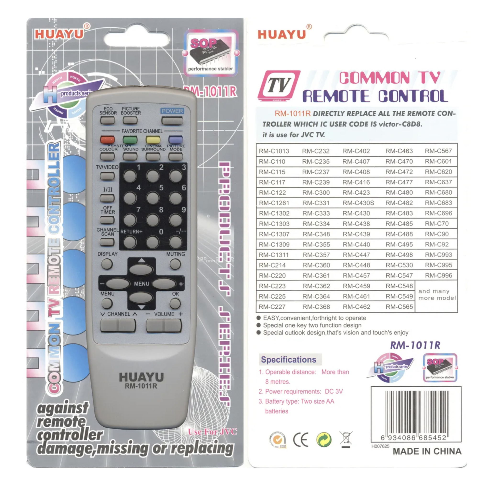 фото Пульт ду huayu rm-1011r для jvc