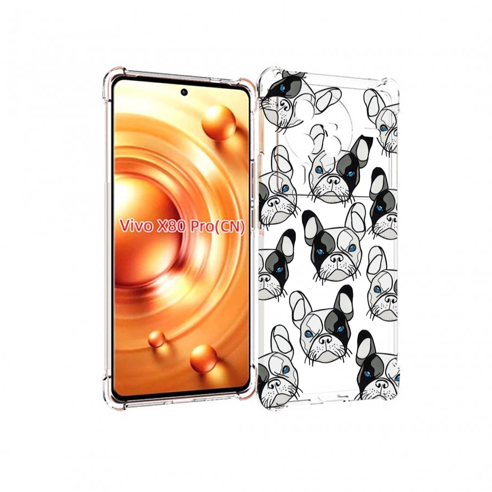 

Чехол MyPads мини-собачки-черно-белый для Vivo X80 PRO, Прозрачный, Tocco
