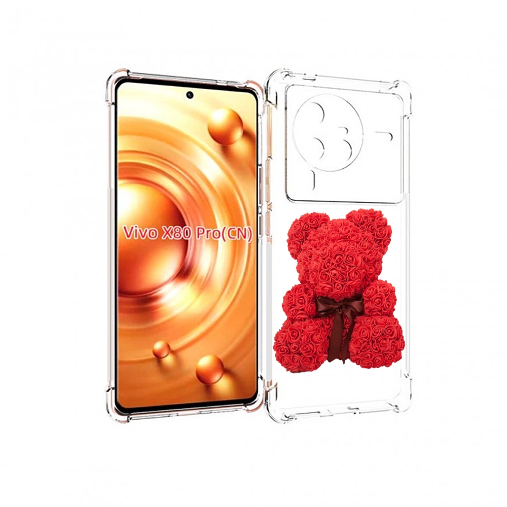 

Чехол MyPads мишка-из-розочек для Vivo X80 PRO, Прозрачный, Tocco