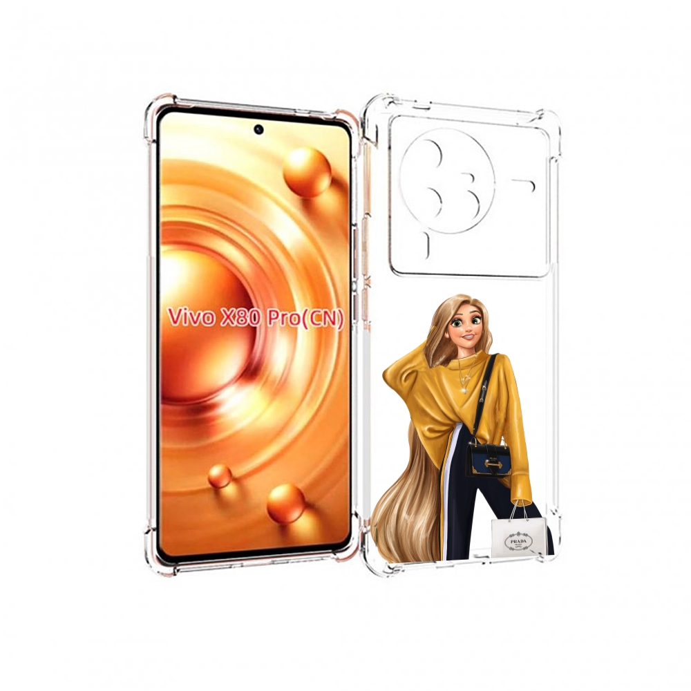 

Чехол MyPads модная-рапунсель женский для Vivo X80 PRO, Прозрачный, Tocco