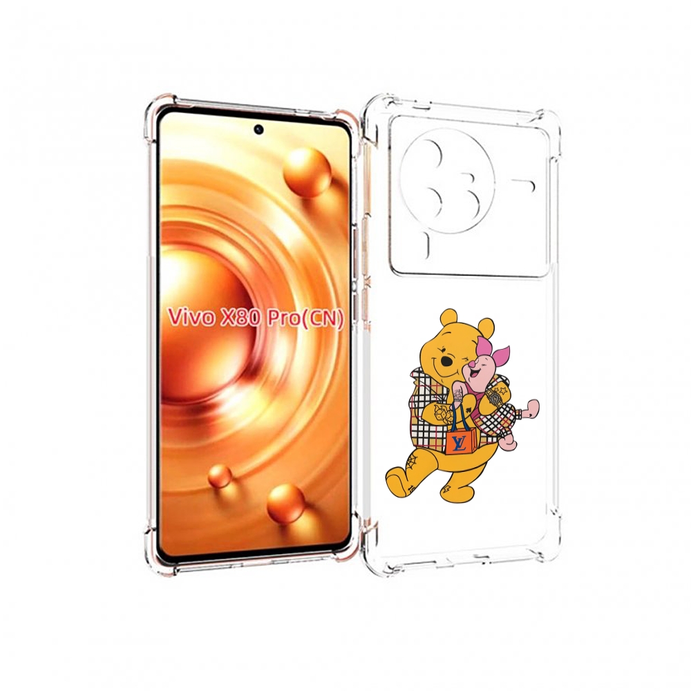 

Чехол MyPads модный-медведь-из-винни-пуха для Vivo X80 PRO, Прозрачный, Tocco