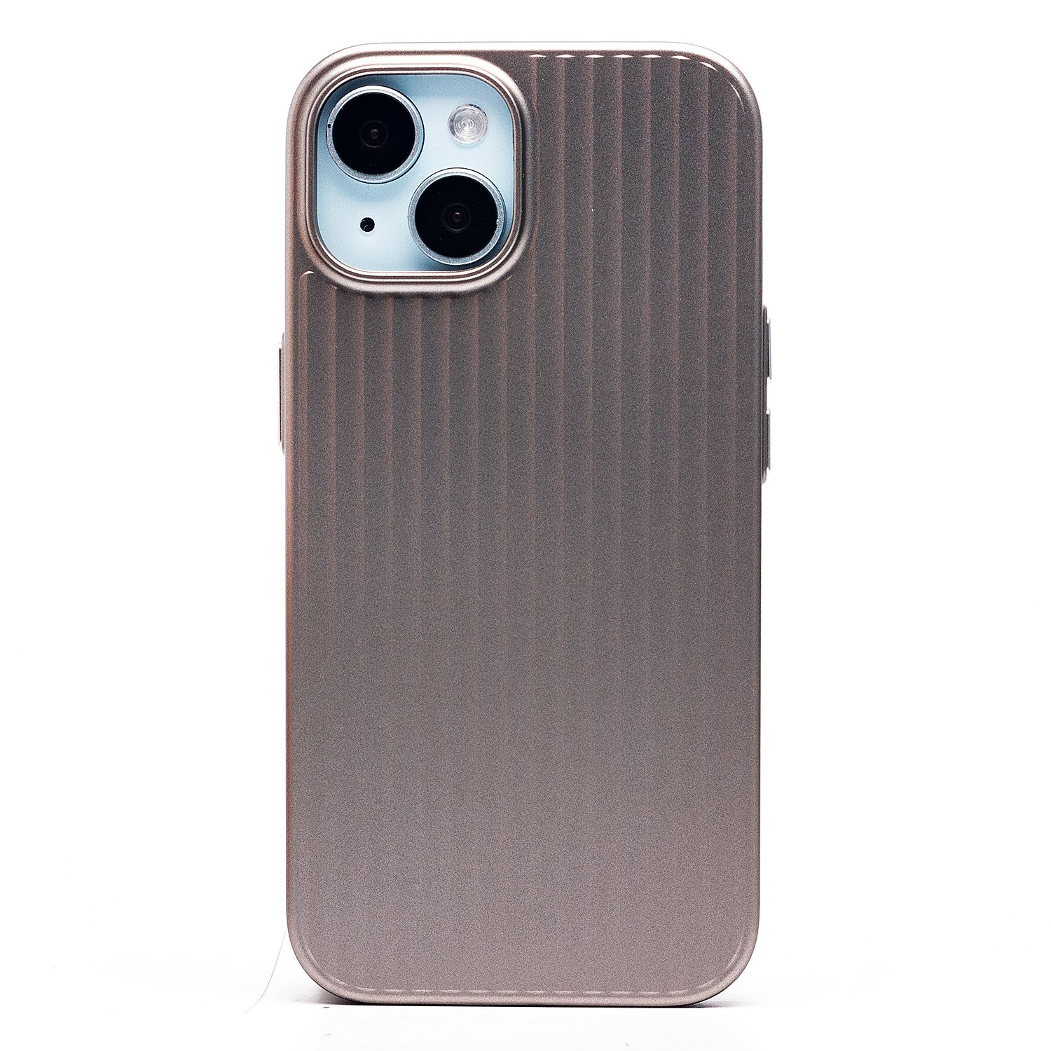 

Чехол iPhone 15 пластиковый рифленый <титановый>, Коричневый