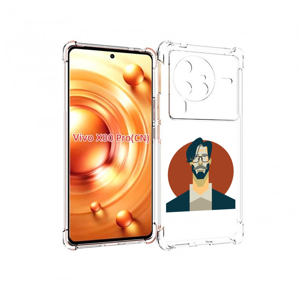 

Чехол MyPads мужичек-в-очках для Vivo X80 PRO, Прозрачный, Tocco