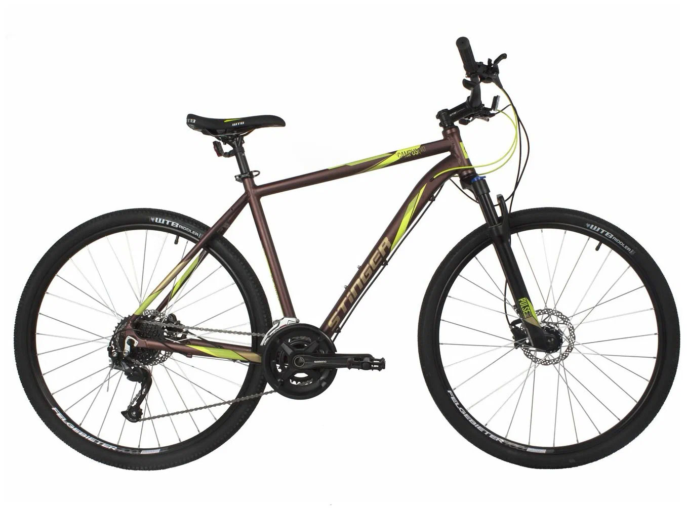 Велосипед Stinger Campus Evo 2021 22" коричневый