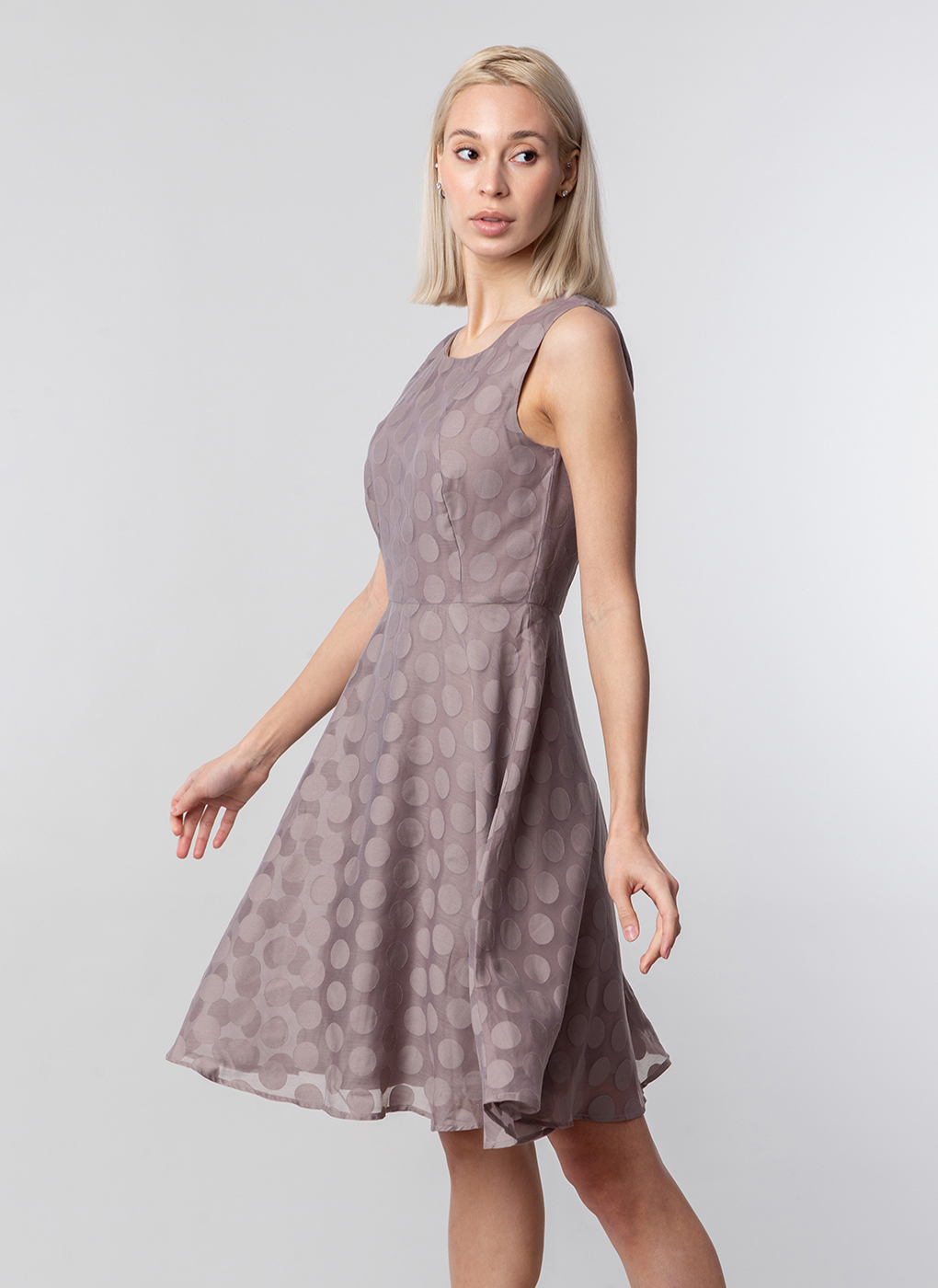Платье женское W.Sharvel 59719 коричневое 50 RU