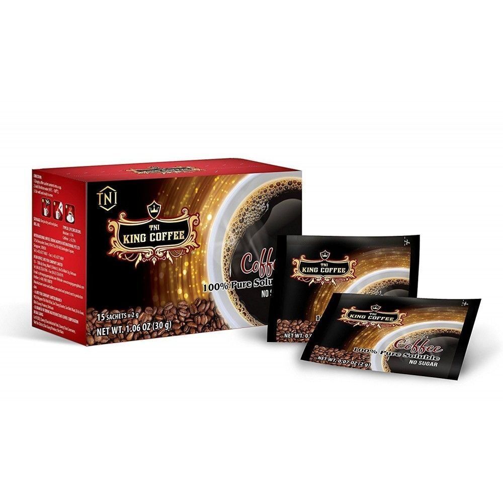 Кофе растворимый KING COFFEE 100% PURE BLACK, 15 саше по 2 г