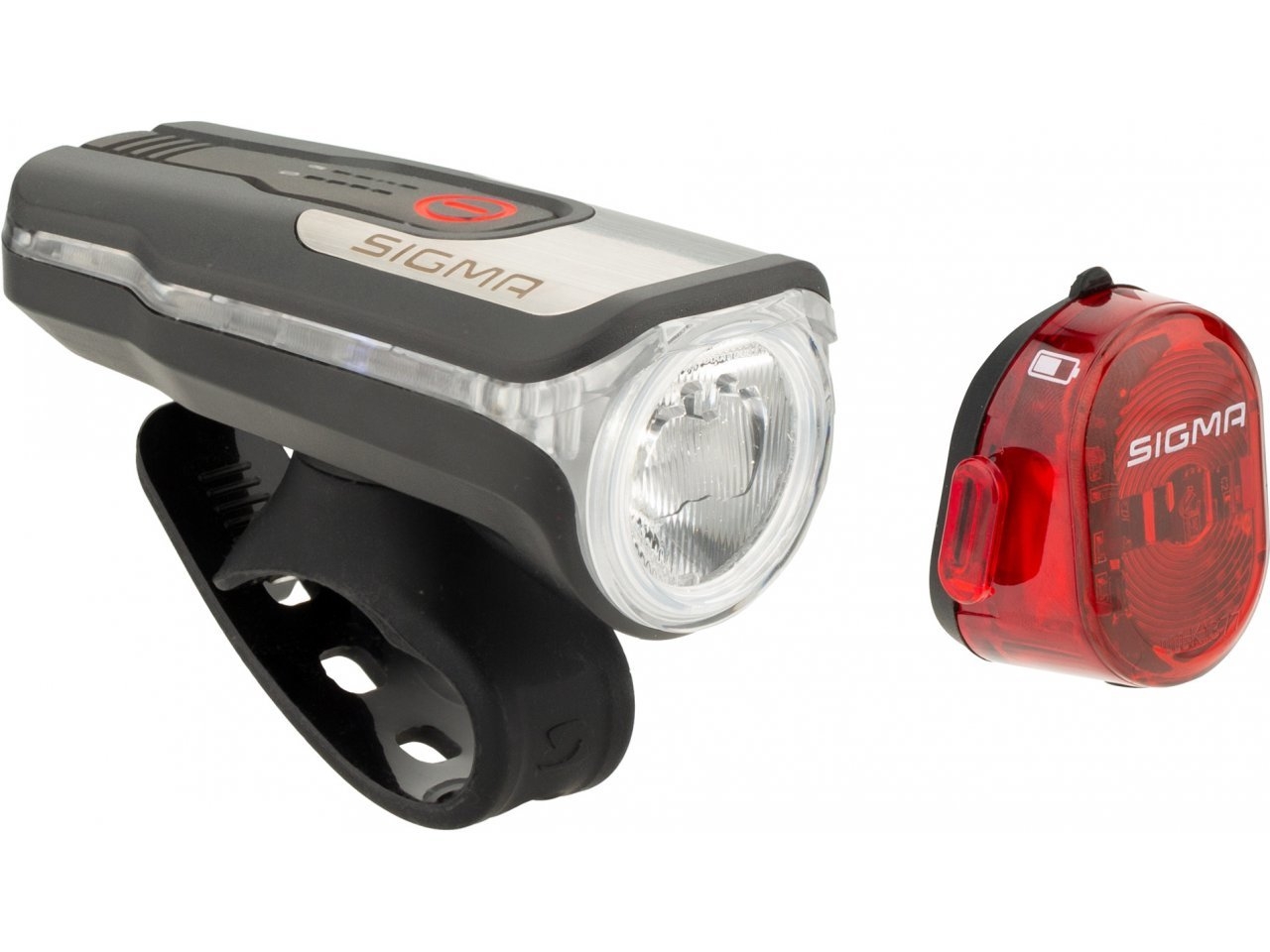 Комплект фонарей Sigma Sport Aura 80 USB+Nugget 2, цвет Черный