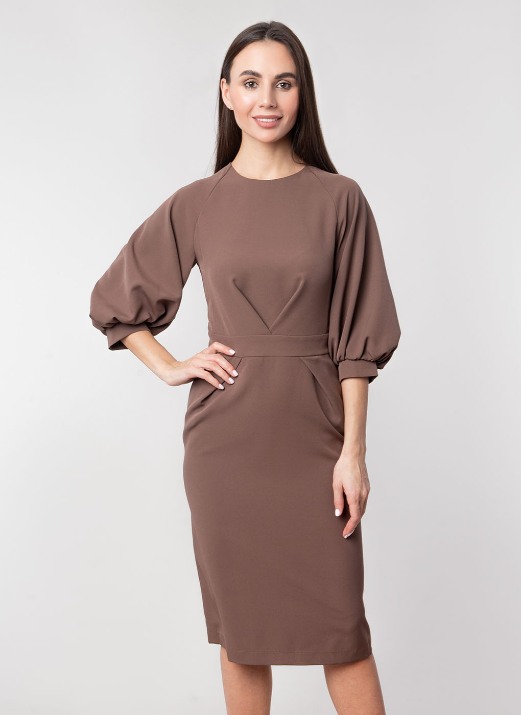 

Платье женское Каляев 59780 коричневое 46 RU, 59780