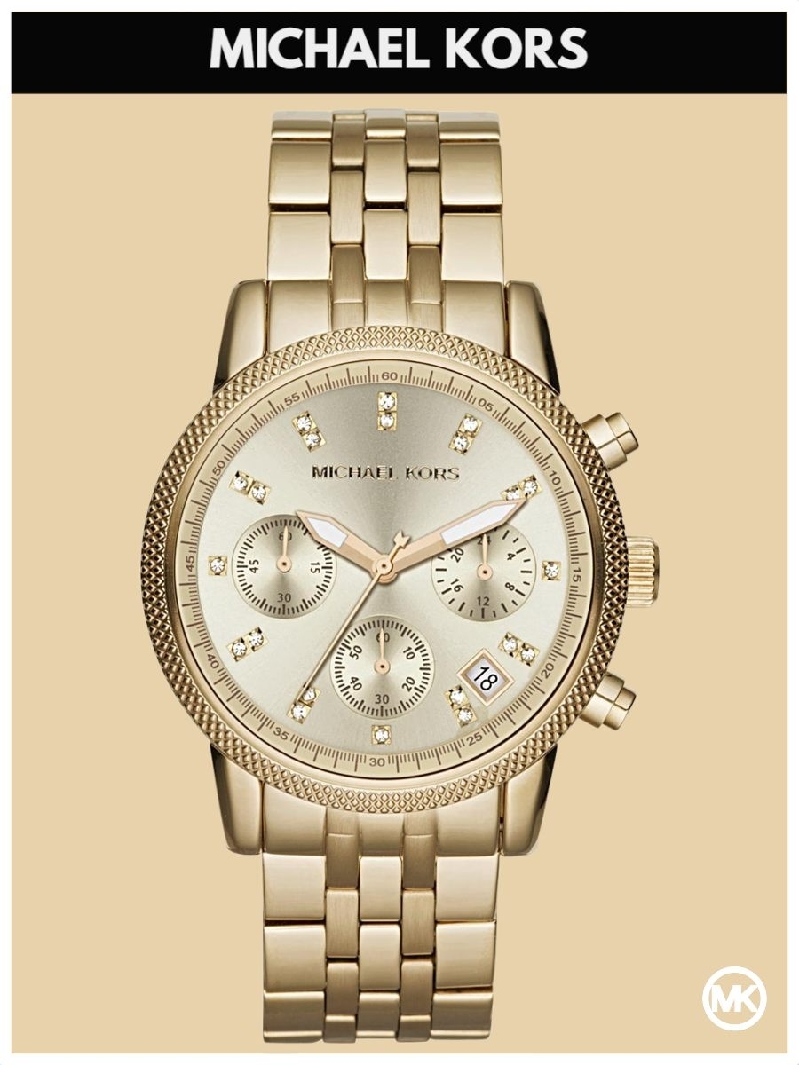 

Наручные часы женские Michael Kors M5676K золотистые, M5676K