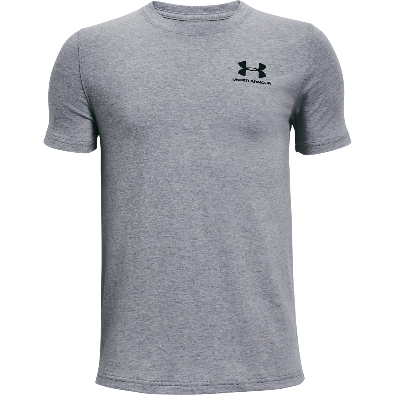 фото Футболка under armour cotton short sleeve t-shirt 1363294-035 серый р.yxl